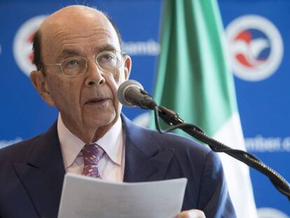 Wilbur Ross, presentando los términos del pacto