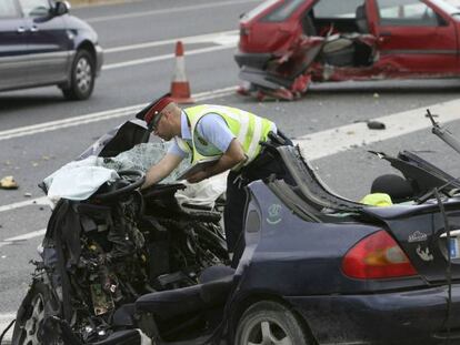 Imatge d&#039;arxiu d&#039;un accident de tr&agrave;nsit mortal a la N-340.