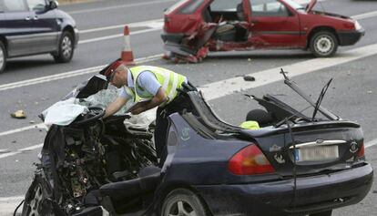 Imatge d'arxiu d'un accident de trànsit mortal a la N-340.