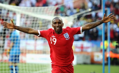 Jermain Defoe en el mundial de Sudáfrica celebrado en 2010.