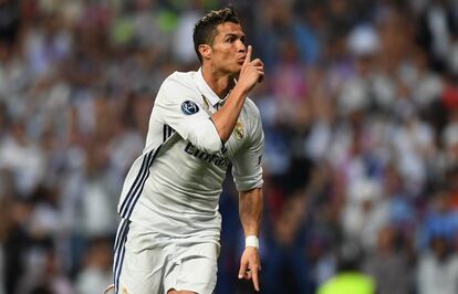 Cristiano Ronaldo, tras marcar el primero al Bayern.