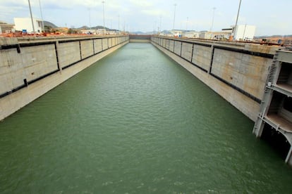 Una de las nuevas esclusas de la ampliación del Canal de Panamá el pasado 21 de marzo de 2016