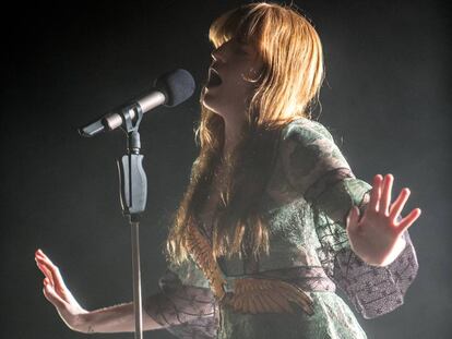 Florence Welch canta durante el concierto de 'Florence+The Machine' en Vistalegre.