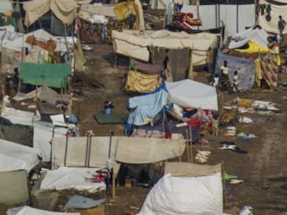Un campo de refugiados cerca del aeropuerto de Bangui.