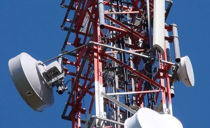 Una torre de telefonía móvil de Orange.