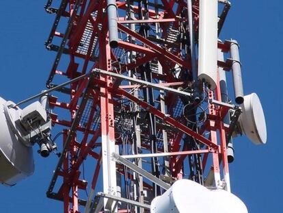 Una torre de telefonía móvil de Orange.