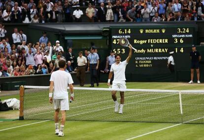 Federer, tras ganar Wimbledon sobre Murray.