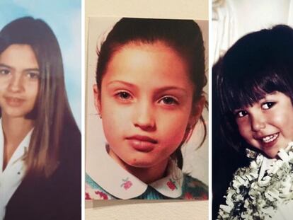 Ariadne Artiles, Sara Carbonero y Tamara Falcó, de niñas.