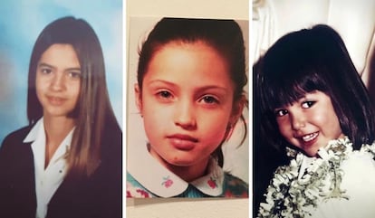 Ariadne Artiles, Sara Carbonero y Tamara Falcó, de niñas.