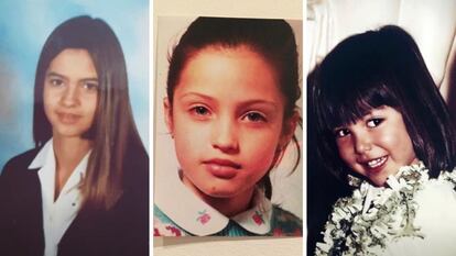 Ariadne Artiles, Sara Carbonero y Tamara Falcó, de niñas.