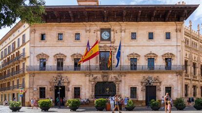 El ayuntamiento de Palma de Mallorca, España.