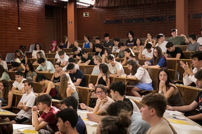 Examen de Selectividad en la Facultad de Biología de la Universidad de Barcelona, el pasado junio.