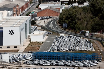 Vehículos en la planta de Volkswagen de Navarra, en septiembre de 2022.


