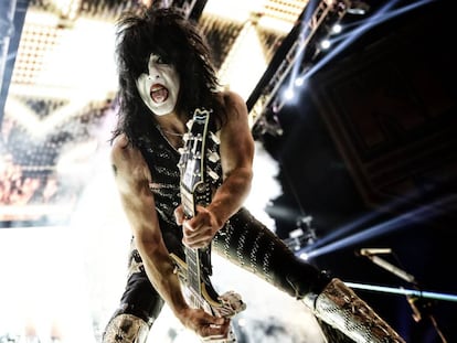 Paul Stanley, en el concierto de Kiss en 2015 en Madrid. 