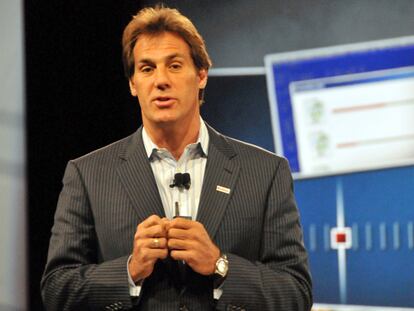 Dave Dewalt durante su discurso inaugural en la conferencia McAfee Focus 09.