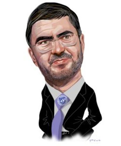 Caricatura del secretario de Estado y pr&oacute;ximo director ejecutivo en el FMI, Fernando Jim&eacute;nez Latorre