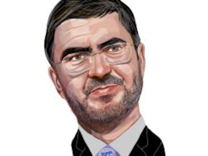 Caricatura del secretario de Estado y pr&oacute;ximo director ejecutivo en el FMI, Fernando Jim&eacute;nez Latorre