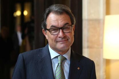 Artur Mas, esta mañana en el Parlament.