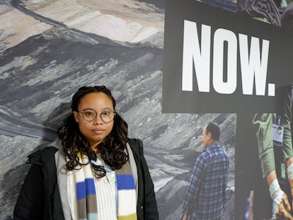 La activista malgache Maria Christina Kolo, durante su participación en la COP26 en Glasgow.