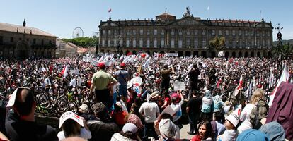 Manifestacin contra el decreto del plurilingismo