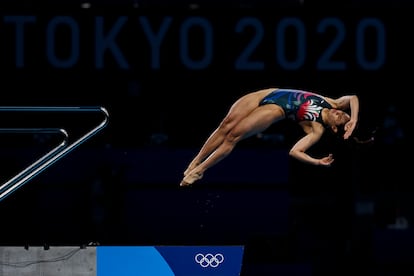 Gabriela Agúndez durante su exhibición en los Juegos Olímpicos.