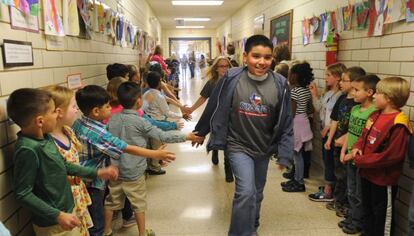 Alumnos de una escuela de Primaria en Abilene (Texas).