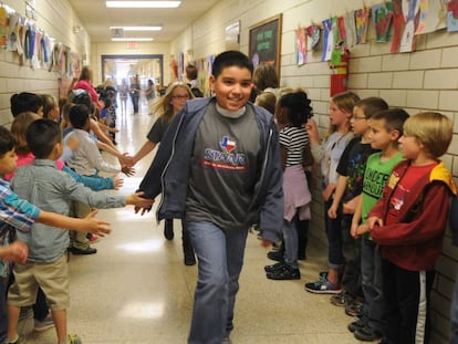 Alumnos de una escuela de Primaria en Abilene (Texas).