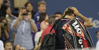Federer, tras su derrota ante Berdych.