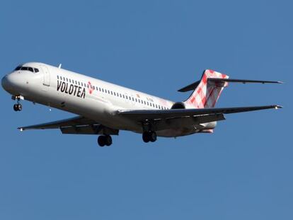 Avi&oacute;n de la aerol&iacute;nea espa&ntilde;ola Volotea