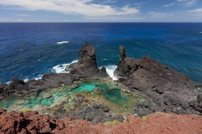 Piscina natural en el archipiélago de Pitcairn.