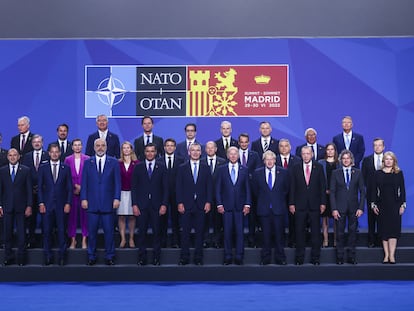 Foto de la familia de la cumbre de la OTAN, el miércoles en Madrid.