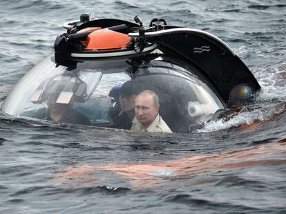 El presidente ruso, a bordo del batiscafo que el martes le llevó a las profundidades del Mar Negro.