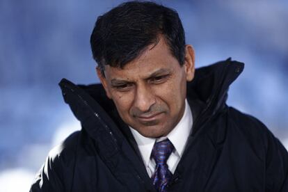 Raghuram Rajan, el jueves en Davos (Suiza).