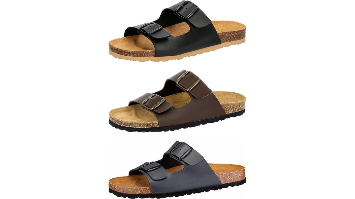 Men's buckle sandals.
