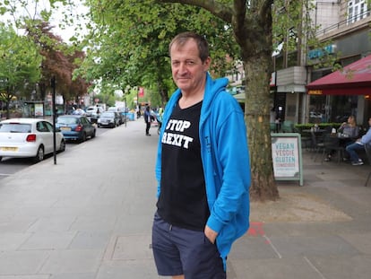 Alastair Campbell, después de la entrevista, en Londres