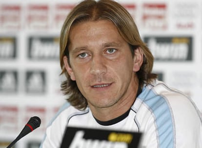 Míchel Salgado, durante la rueda de prensa.