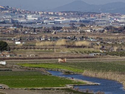 Los terrenos agr&iacute;colas al entorno del Llobregat destinados para edificar Eurovegas.