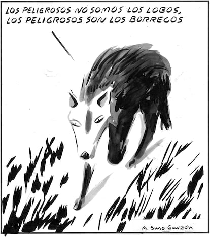 El Roto: lobos y borregos