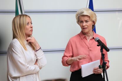 Giorgia Meloni y Ursula von der Leyen