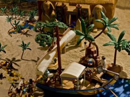 Escena del antiguo Egipto recreada con 'clicks' de Playmobil.