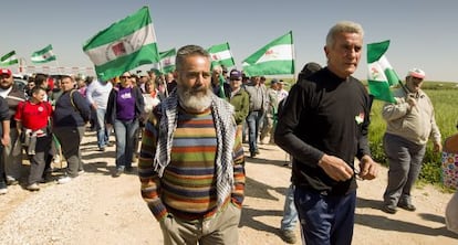 S&aacute;nchez Gordillo y Ca&ntilde;amero, en la finca Las Turquillas. 