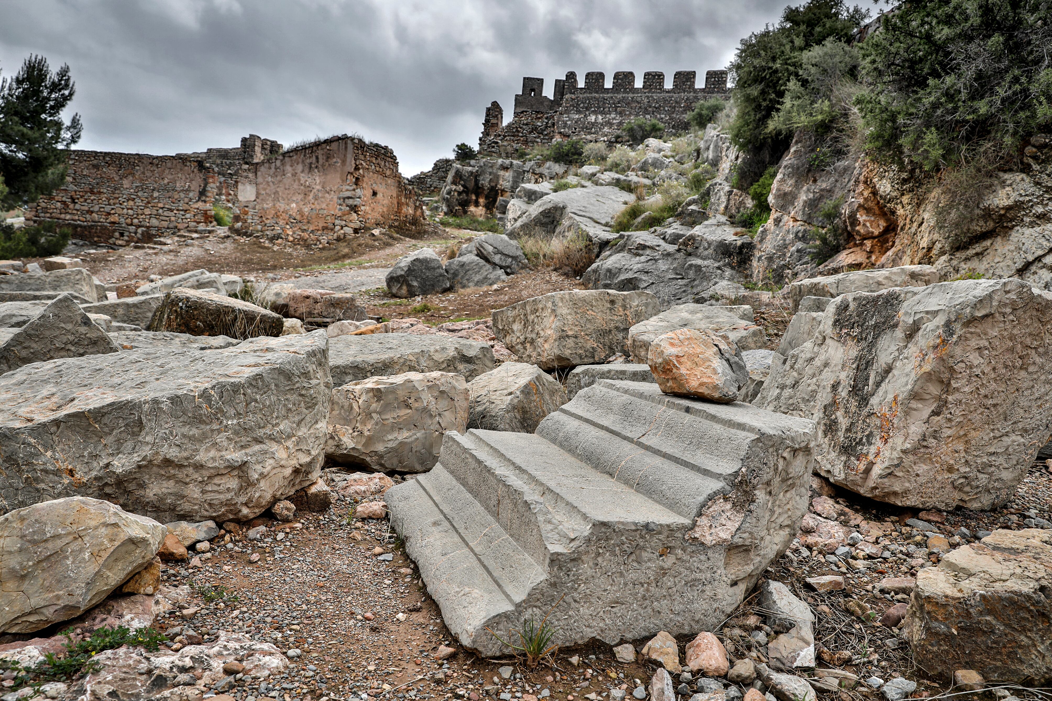 Una zona del castillo romano.