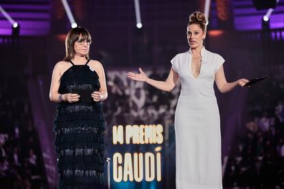 Judith Colell y Maria Molins, durante el anuncio de la creación del nuevo departamento en los pasados premios Gaudí.