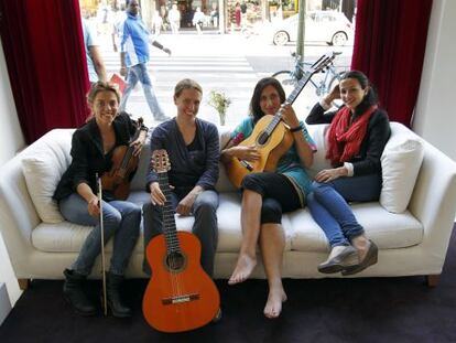 El grupo Las Migas, de izquierda a derecha, Lisa Bause, Isabelle Laudenbach, Marta Robles y Alba Carmona.