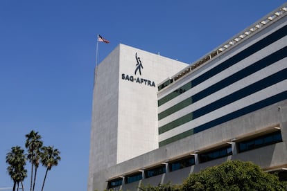 SAG-AFTRA headquarters in Los Angeles, California on June 30, 2023.
