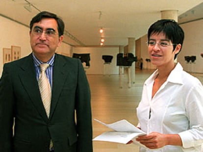 Kosme de Barañano, director del IVAM, y Marta Arroyo, directora artística, ayer.