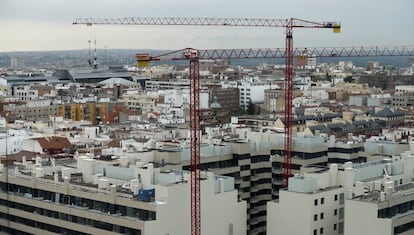 Construcción de viviendas en Madrid.