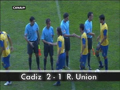 Liga Adelante. 9ª jornada. Cádiz 2 - Real Unión 1