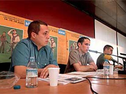 De izquierda a derecha, Sergio Caballero, Enric Palau y Ricard Robles, codirectores de Sónar.