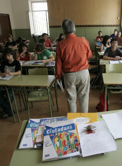 Clase de Ciudadanía en un instituto de Barcelona.